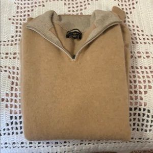 Club Room - tan 100% cashmere quarter zip size L